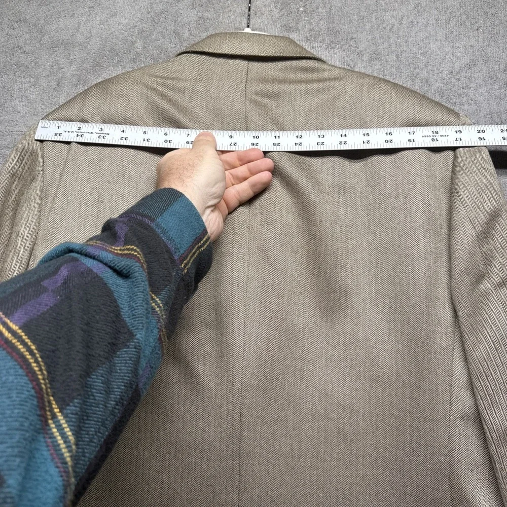 Jos A Bank mens beige camel‎ hair silk blazer sport coat classic fit 44R